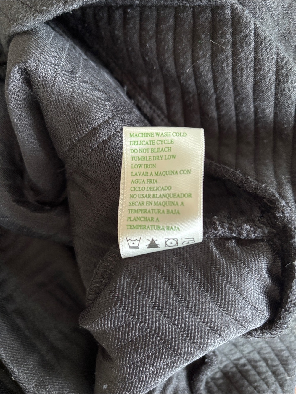 Green Tea Black Quilted Hoodie Pullover Jacket Top Workout Gym Women’s Size XL - Picture 6 of 9
